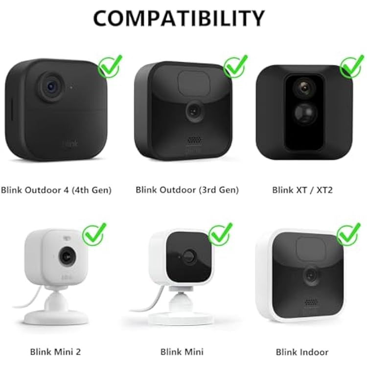 3Pack Adjustable Security Wall Mount Bracket for Blink Outdoor 4 (4th Gen) / (3rd Gen), Blink XT / XT2, Perfect View Angle for Your Surveillance Camera - Black
