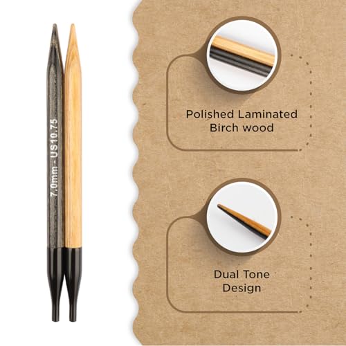 Image of Knitter's Pride Day & Nite Normal Interchangeable Circular Needles 5 inch inch (13cm) - US Size 10.75 (7mm)