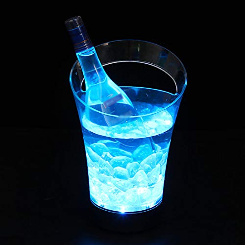 Secchiello Per Ghiaccio A LED, Lampada con Gradienti Colorati, Raffredda Bottiglie, Secchiello Per Spumante, Refrigeratore Per Bevande, Per Ristorante, Pub, Feste