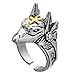 HIDAANNAO New 2026 Network Red Flow Wide Face Fighter Weather Nose Elephant Ring Men's Personalized Fashion Trend Open Index Finger Jewelry Luxury Accessories Creative Gift