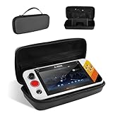 YAJOJO Carrying Case for My Arcade Atari Gamestation Go Retro Video Games Console,Stand Hard Shell Cover with Pocket for My Arcade Atari Gamestation Go Cable Charger & Accessories ,Shockproof,Black