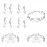 7PCS Duckbill Valve Breast Pump Set, Breast Pump Accessories with 4 Duckbill Valves (20mm), 2 Silicone Membrane Valve and 1 Silicone Tube, Compatible with Home Kitchen Spectra S1 S2 Plus