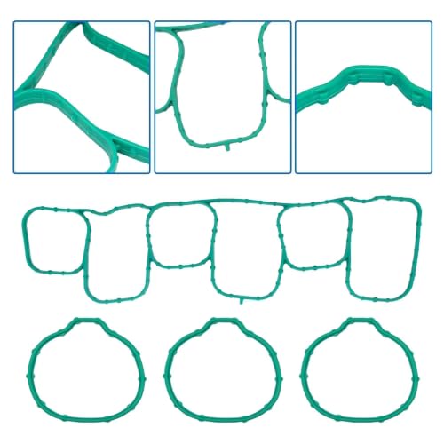 Image of Engine Intake Manifold Gasket Set Fit for Ford Lincoln Vehicle | for Edge Explorer F-150 Flex Taurus Transit-150 250 350 for MKS MKT MKZ MKX 2011-2020 Replace MS97118-1 MS971181