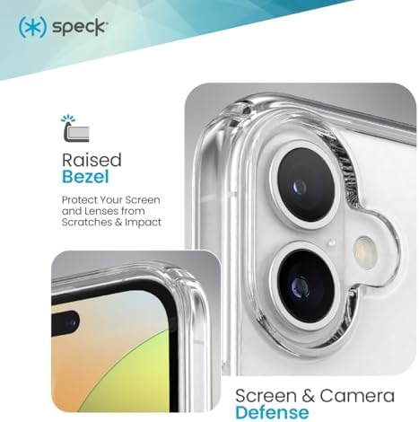 Speck Clear iPhone 16 Plus Case - Slim GemShell Crystal Clear Phone Case