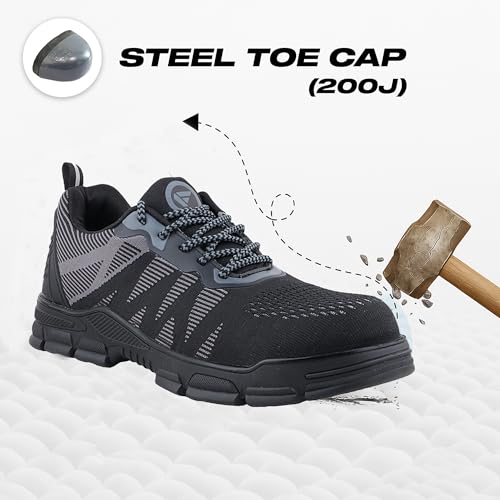 Image of FUEL Reevon-02 Lightweight Safety Shoes with Knitted Fabric Upper, Kevlar Insole & Non-Metallic Toe Cap in 200J