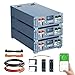 VPauexii 48V 600Ah LiFePO4 Lithium Battery,Auto Fire Suppression,WiFi/Bluetooth, 48V Server Rack Battery,(3 Pack 48V 200Ah),30.72kWh,6000+ Cycles,for Solar Energy Storage, Off-Grid, Backup Power