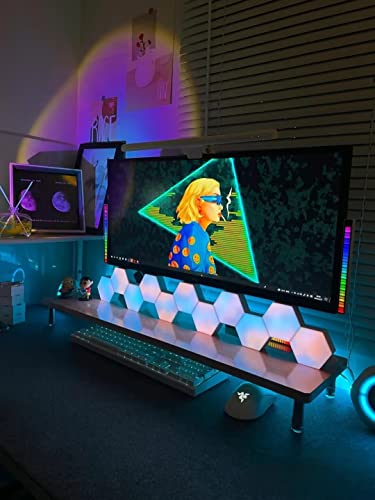 Vcwtty Hexagon Lights, Smart LED Wall Lights with Remote, 13 Colors Touch-Sensitive DIY Modular Assembled RGB Wall Panels, Hex Light with USB-Power for Autism, Game Room Decor, Party (6-Pack) - Image 3