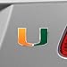 FANMATS 60537 Miami Hurricanes Heavy Duty Aluminum Embossed Color Emblem, Auto Emblem Decal