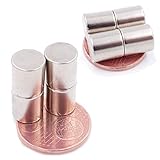 HOCHWERTIGES MATERIAL: Die 3-fache Beschichtung der Supermagnete mit Nickel-Kupfer-Nickel garantiert eine ansprechende Oberfläche für eine hohe Belastbarkeit. Die Minimagnete sind unglaubliche Kraftpakete, ob am Whiteboard, der Pinnwand oder einem Fotoseil.