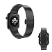 Produktbild OKCS Edelstahl Butterfly Armband - für Watch 38mm Series 1, Series 2, Series 3, Edition Luxus Uhrenband Stainless Steel + Connector - Schwarz