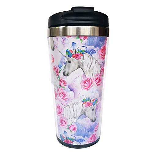 Wodealmug Women's Unicorn Horse Travel Coffee Mug Thermal Insulated Tumbler Cup With Lid 14 Oz #TOP3
