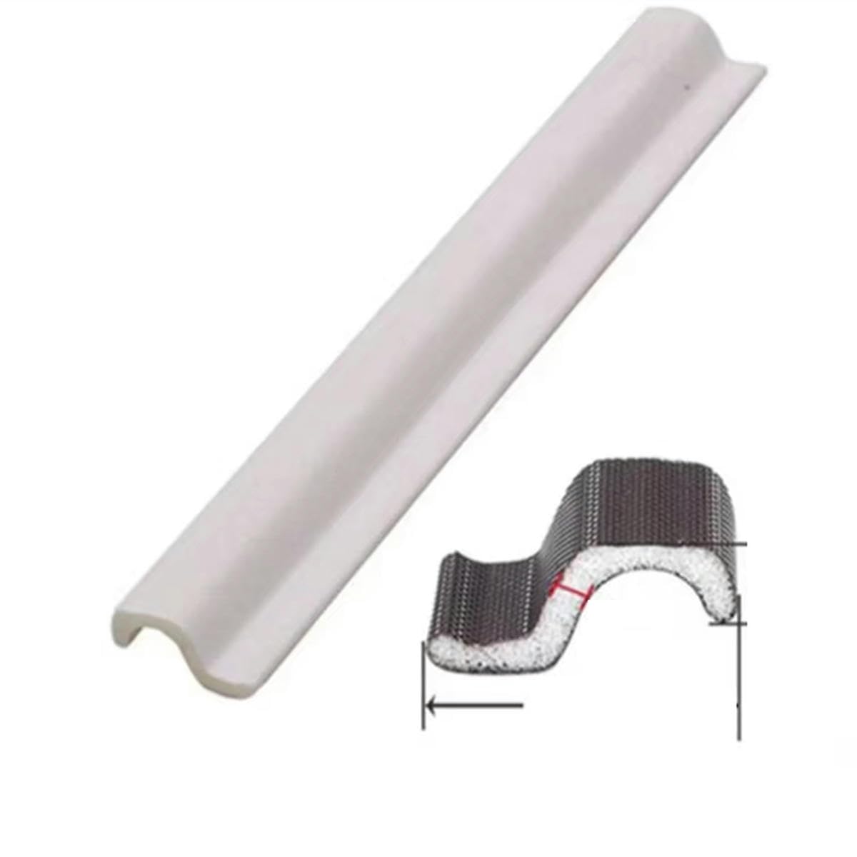 Tira selladora autoadhesiva Burlete acústico autoadhesivo for ventana abatible, multicolor, 1 m, 10 m y 20 m(White,20M)
