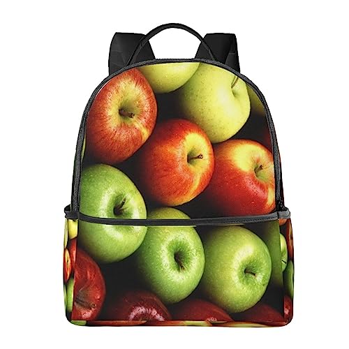 Sac à dos pour ordinateur portable noir à imprimé fruits avec plusieurs poches