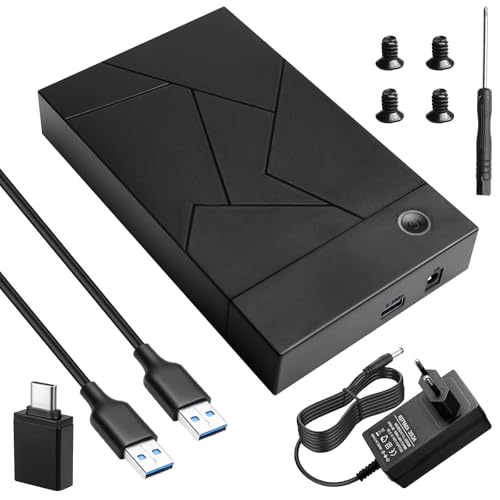 Qualità premium: il guscio per docking station per dischi rigidi in ABS di alta qualità non è solo antiscivolo, ma può anche ridurre la forza d'impatto, in modo che l'alloggiamento esterno per disco rigido da 2,5 pollici garantisce una connessione sicura durante il trasferimento dei dati