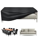 AOOWU Copertura per Mobili da Giardino Impermeabile,Tessuto Oxford 210D Copertura Tavolo E...