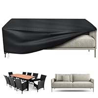 AOOWU Gartenmöbel Abdeckung Wasserdicht, Abdeckung Gartenmöbel Winterfest, Reißfest Oxford Gewebe Abdeckhaube Gartentisch Rechteckig, Schutzhülle Tisch für Gartentisch Sitzgruppe, 150 x 90 x 75 cm