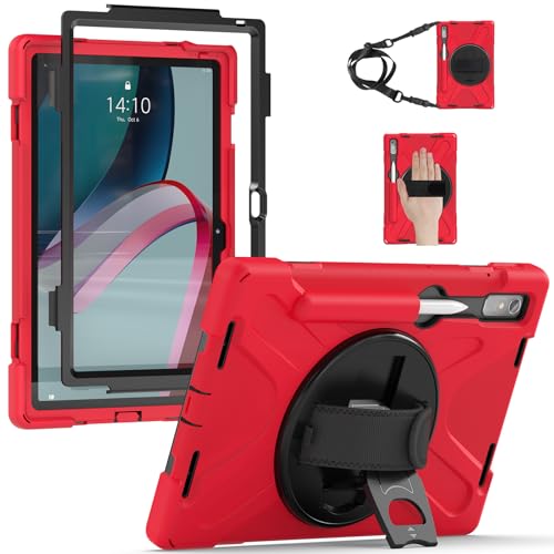 Étui Lenovo Tab P11 Pro Gen2 avec protection intégrale antichoc rouge