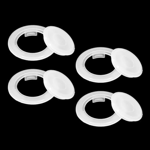 AUXBC 4 Sets 2-Inch Patio Table Umbrella Hole Ring and Cap, Heavy Duty Outdoor Garden Furniture Hole Cover, Universal Plug Kit for Glass/Wood Tables (White)