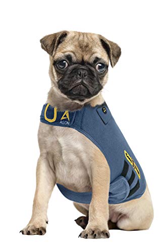 Image of CozyVest Dog Anxiety Vest 3-in-1 Music & Aromatherapy Shirt, Relaxing Sound & Essential Oils Jacket, Fireworks Thunder Separation & Thunderstorm Canine Stress Relief Coat (Small [15-25 Lbs], Gray)