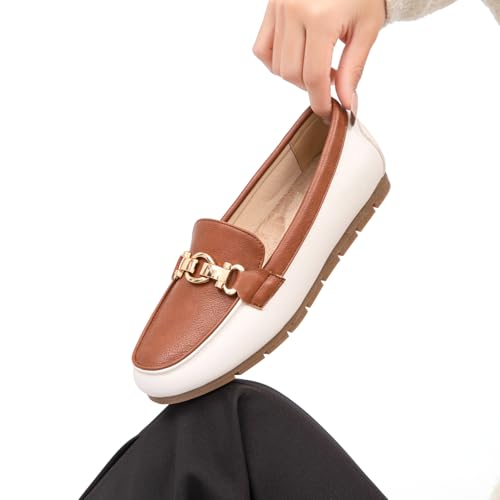 Image of Cvistpieo Loafers for Women Business Casual Shoes Comfortable & Lightweight Penny Loafers Slip On Work Flats