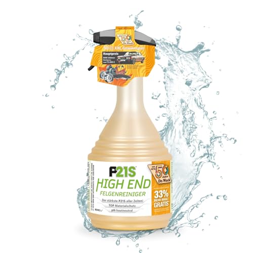 DR. WACK - P21S HIGH END Felgenreiniger 1000 ml - Felgen Spray mit Gel-Formel & Wirkindikator - Schnelle & schonende Reinigung - pH-hautneutral & biologisch abbaubar - Hochwertige Autopflege