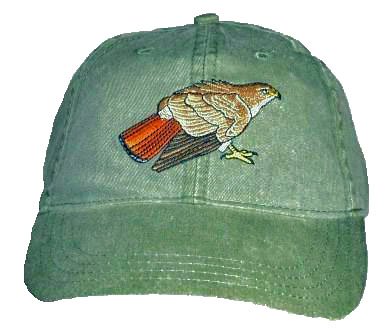 Red-Tailed Hawk Embroidered Cotton Cap