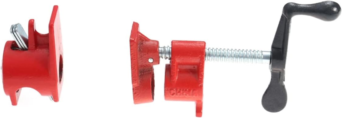 Mipcase Heavy Duty Wood Gluing Clamp Set Cast Iron Woodworking Clamp Tools for Steady Wood Jointing for Cabinets and Boxes Red