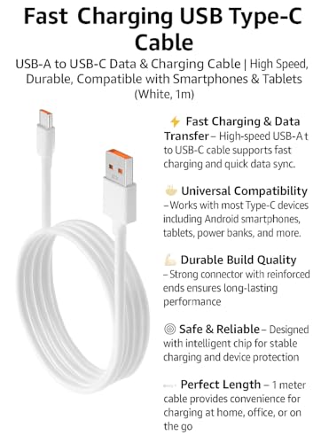 Image of Mi-Original Sonic charge Type C 100 cm Cable| Supports 33W, 67W fast charging| 3Amp speed Compatible With Mi 10T,10T Pro,10T Lite,10i, Poco X3 Pro, Note 10, Note 10S, Note 10 Pro, Note 10 Pro Max
