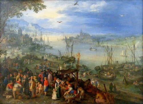 Cuadro en lienzo de Jan Brueghel para transformar tu oficina con arte clásico de 60x90cm