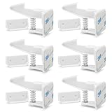 6 cerraduras de seguridad para armarios infantiles, sin necesidad de taladrar ni herramientas, adhesivo fuerte, fácil de instalar, a prueba de bebés, cerraduras de seguridad en el interior para