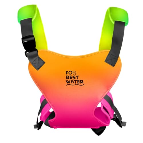 FOR REST WATER Baby Carrier - Premium Neoprene Ergonomic for Warm & Safe Water & Land Fun (4-24 Months) - Adjustable Infant & Toddler Harness Summer & Winter Baby Carrier (PinkOrange)