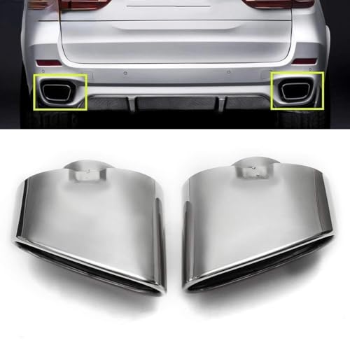 Embout d'échappement double en acier chromé pour BMW X5 E70 2000-2016