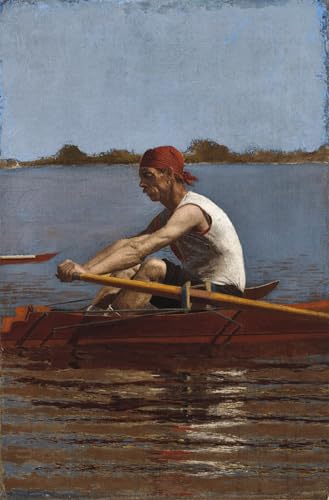 Cuadro de lienzo decorativo, obra John Biglin in Single Scull di Eakins, 60x90cm