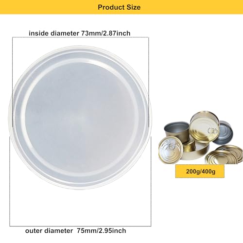 Rayconup Dosendeckel 400g, 6 Stück Deckel für Dosen, Waschbar Dosendeckel Deckel für Katzen & Hundefutter Dosen, Konservendosen für Aufbewahrung Lebensmittel Tierfutter Katzenfutter Hundefutt(75mm)