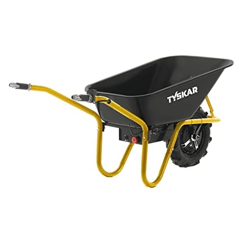 Tyskar AKKU Schubkarre ESK500 Akku Motorschubkarre |8h Akkulaufzeit |500 Watt |75L Mulde |150kg Tragkraft Cover