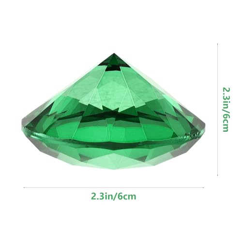 VALICLUD Large Diamond Crystal Glass Gemstone 2.36In Clear Cut Wedding Anniversary Decor Vase Fillers Table Scatter Sparkly Rhinestones - Image 2