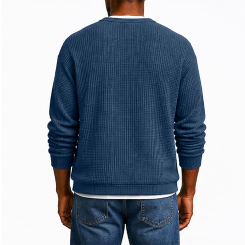 moolBeko Layered Comfort Waffle Tee Men V Neck Layered Comfort Waffle Tee - image 7