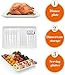 AMGBZT Serving Tray Platter, 4 Pack Food Tray for Veggie Fruit Snack Dessert Cookie Cheese, Food Trays for Party Supplies Display, Plastic Platters for Serving Food, Large White Trays, BPA Free