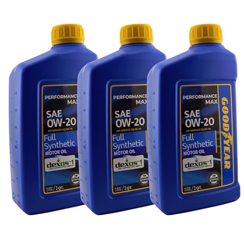 Aceite Sintético para Motor SAE 0W-20 Goodyear 1 Quart x3