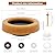 Thick Toilet Wax Ring Kit, Toilet Bowl Wax Ring Replacement Kit with Brass Bolts Reinforced Urethane Core and Polyethylene Flange for Floor Mounted Toilets, No Leak, Fits 3 Inch and 4 Inch Drain Pipes