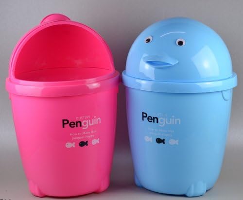 Jessatone Flashy Wastebaskets (Blue-Penguin)
