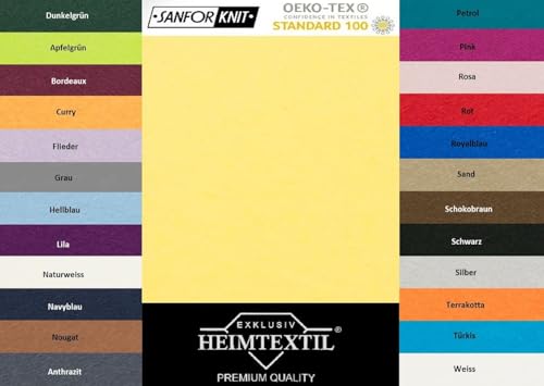 EXKLUSIV HEIMTEXTIL Marke Jersey Spannbettlaken 90-100 x 200 cm 100% Baumwolle Öko - Tex Zertifiziert, Markenqualität, Matratzenhöhe bis 25 cm,...