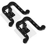 BESTonZON 2 Stück Wandmontierter Schuhhalter aus Kunststoff mit Klebehalterung Platzsparende Schuhaufbewahrung für Badezimmer und Eingang Stabiler Wandpantoffelhalter in Schwarz