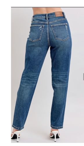 Judy Blue High Rise Rigid Magic Non-Destroy Straight Leg Jeans, 889223