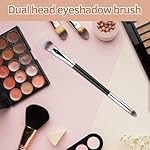 Eyeshadow Brush Eye Makeup Brush Professional Blending Eyeshadow Makeup Brushes for Concealer Eyebrows Eyeliner Soft Hairs Makeup Tool (Black-EB02) - Image 2