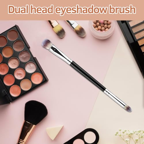 Eyeshadow Brush Eye Makeup Brush Professional Blending Eyeshadow Makeup Brushes for Concealer Eyebrows Eyeliner Soft Hairs Makeup Tool (Black-EB02) - Image 3