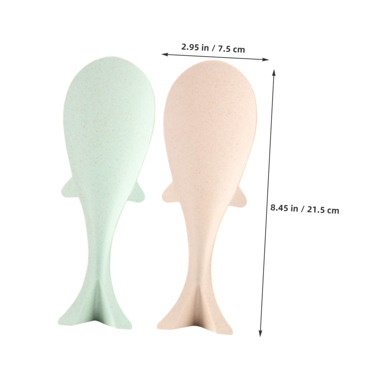 OFFSCH 2pcs Fish Shaped Rice Spoon Creative Nonstick Rice Paddle for Easy Serving and Cooking Thickened Design with Standup Capability Fun Kitchen Utensil Nordic