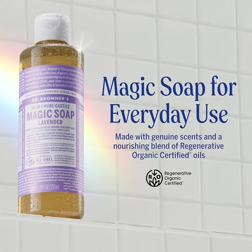 Dr. Bronner's Organic Lavender Pure-Castile Liquid Soap, 237 ml