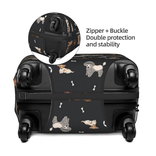 Cartoon Dogs Travel Luggage Cover Suitcase Protector Bag, Fits 18-32 Inch Luggage, Dust-Proof Suitcase Sleeve For Kid And Adult,Medium4