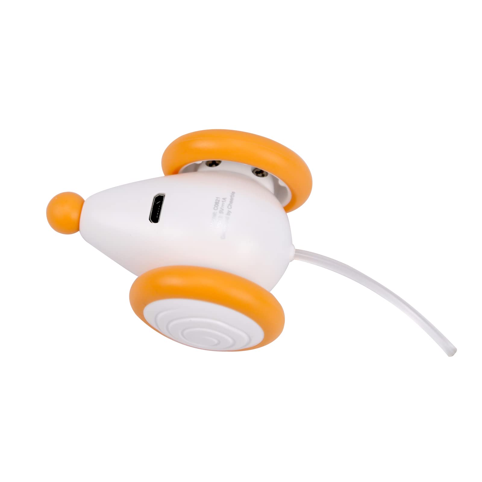 INF Ratón de juguete eléctrico para gatos, ratones de juguete para gatos con cable USB, ratón de juguete interactivo con cola ligera